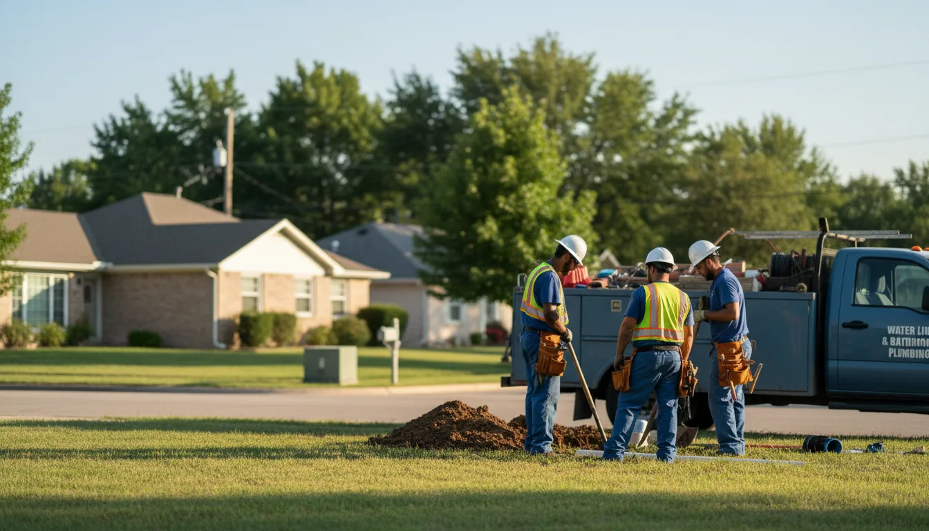 Residential water line and bathroom plumbing service in Breeden, WV